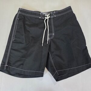 Trunks‎ Surf & Swim Co Board Shorts Mens Medium Black Stitch Swimwear Surf